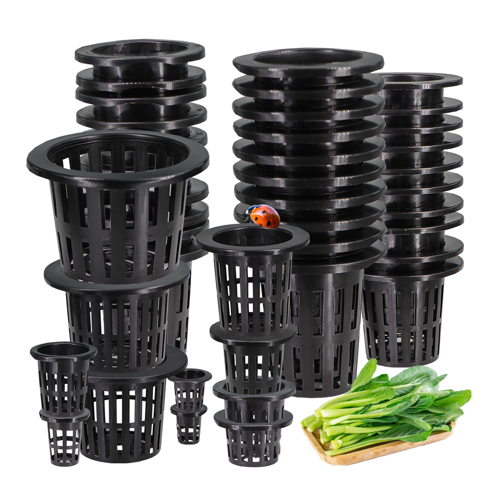 10ชิ้นตะกร้าพลาสติกสีดำเรือนกร - Net Pot 3 Inch บทวิจารณ์และราคา