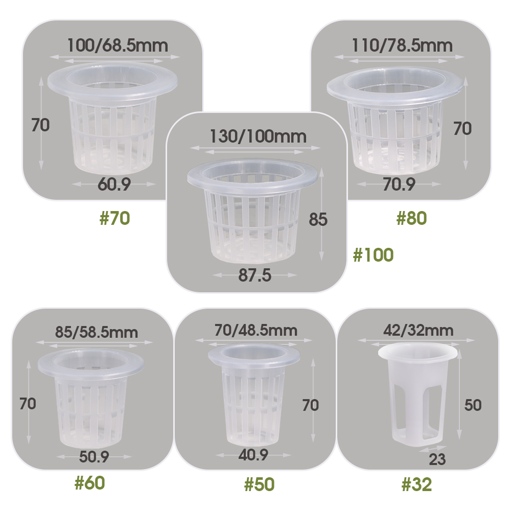 ตาข่ายพลาสติกใสสำหรับปลูกพืชถ้ - Net Pot 3 Inch บทวิจารณ์และราคา
